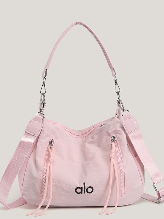 ALO Yoga Handbags - ALO Yoga Light Pink Shoulder Bag with Dual Zips